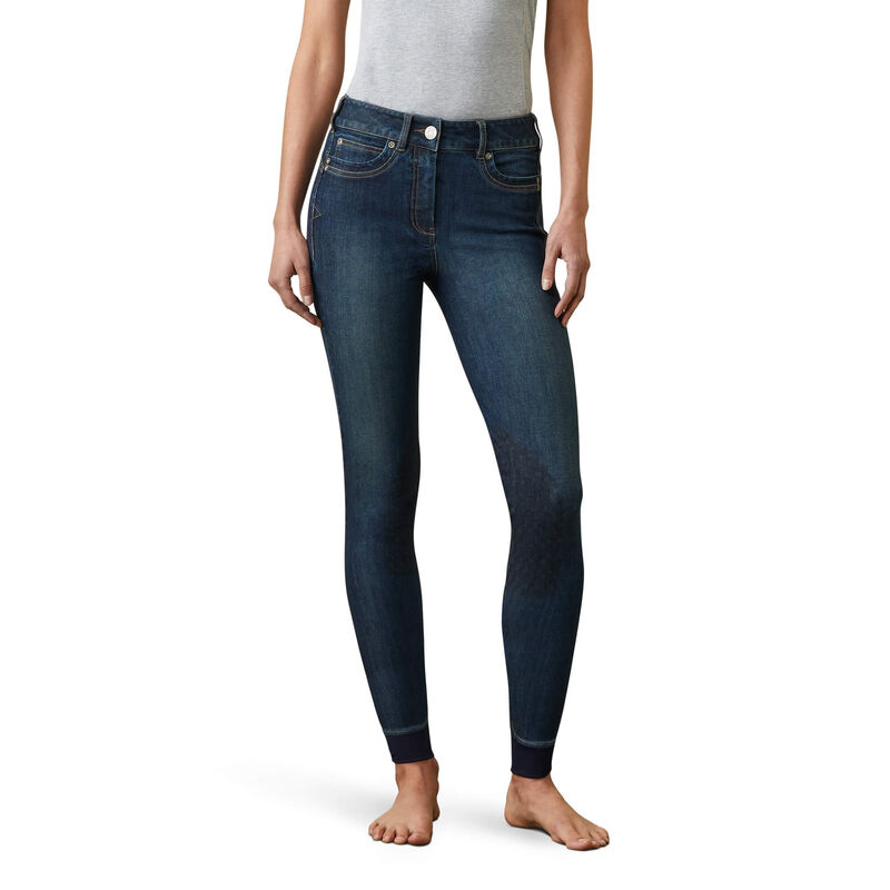 Pantalones Ariat Halo Denim Knee Patch Breech Azules Mujer - Chile 079-ZWUSMC